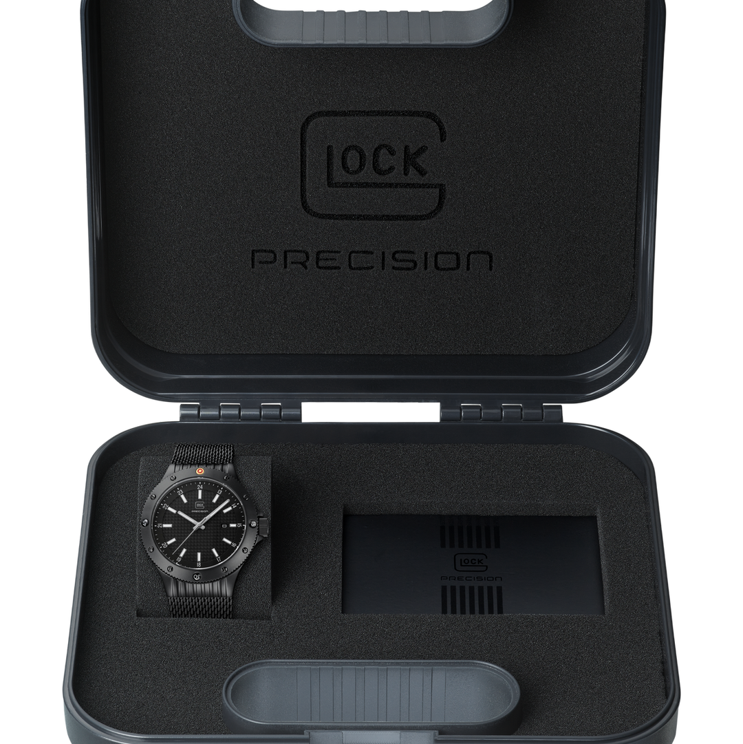 GLOCK GW-33-1-24 44mm Quartz Watch with Silicone Strap in All Black