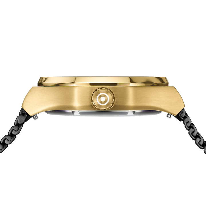 GLOCK GW-21-1-24 45mm Gold-Tone Stainless Steel Automatic Skeletonized Watch with Black Mesh Bracelet