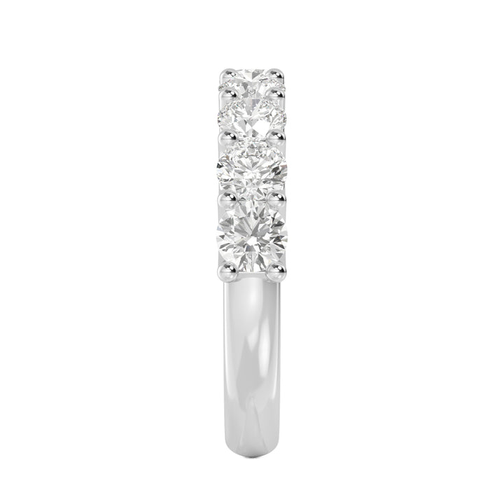 1.69ctw Round Brilliant Lab-Grown Diamond 9-Stone Wedding Band in 14k White Gold