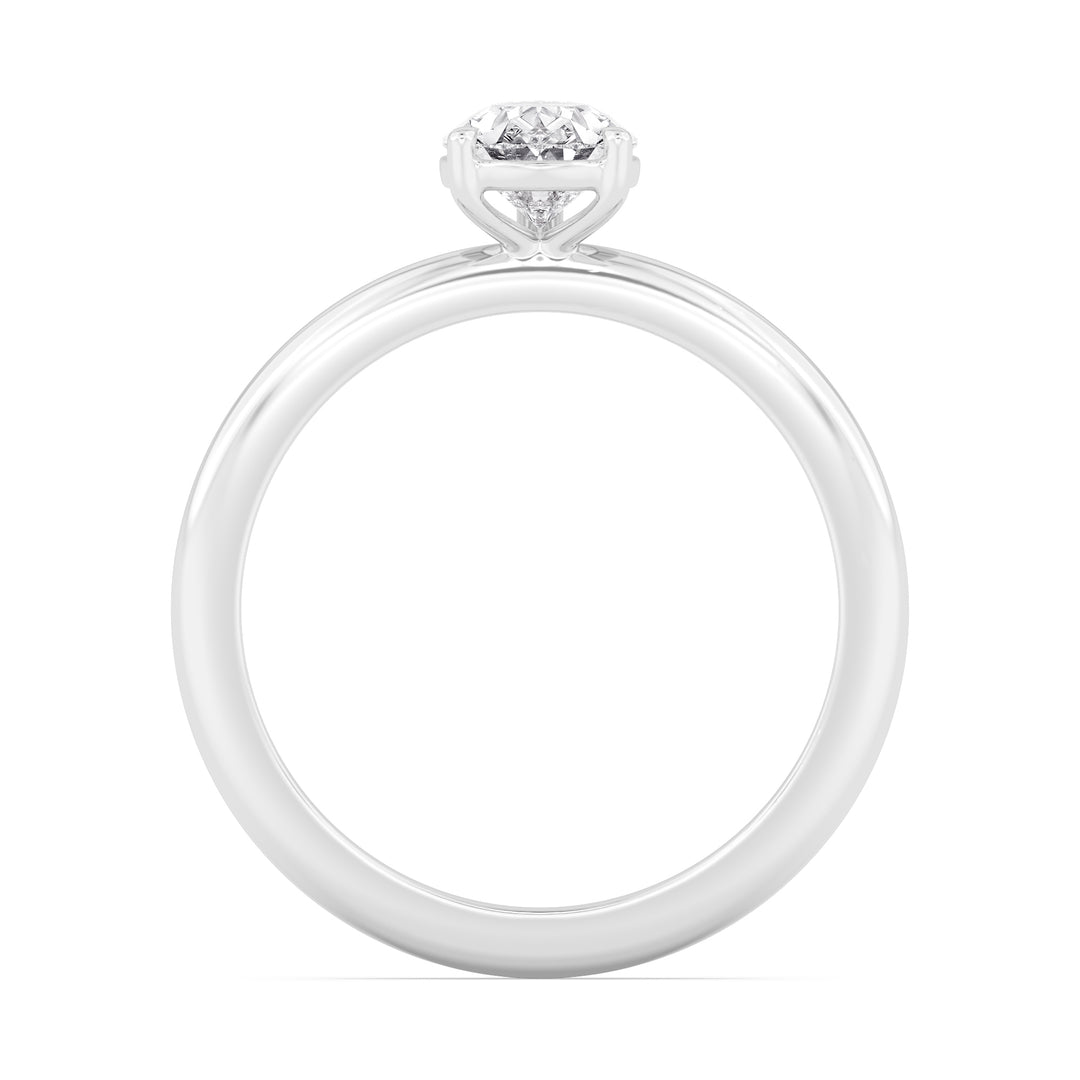 IGI Graded 3ct Pear Cut Lab-Grown Diamond Solitaire Engagement Ring in 14k White Gold