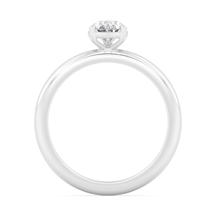 IGI Graded 3ct Pear Cut Lab-Grown Diamond Solitaire Engagement Ring in 14k White Gold