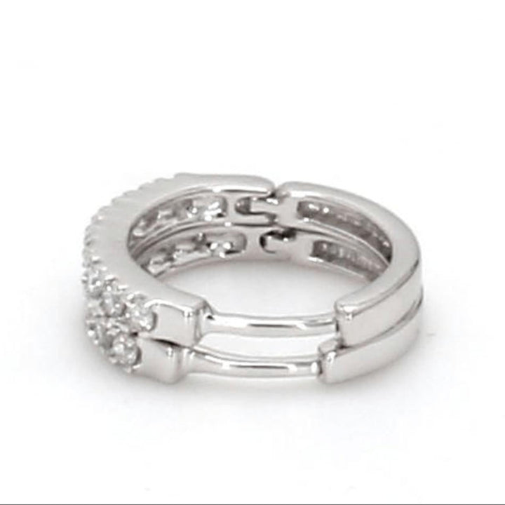 0.14ctw Lab-Grown Diamond Huggie Hoop Earrings in 14kt White Gold