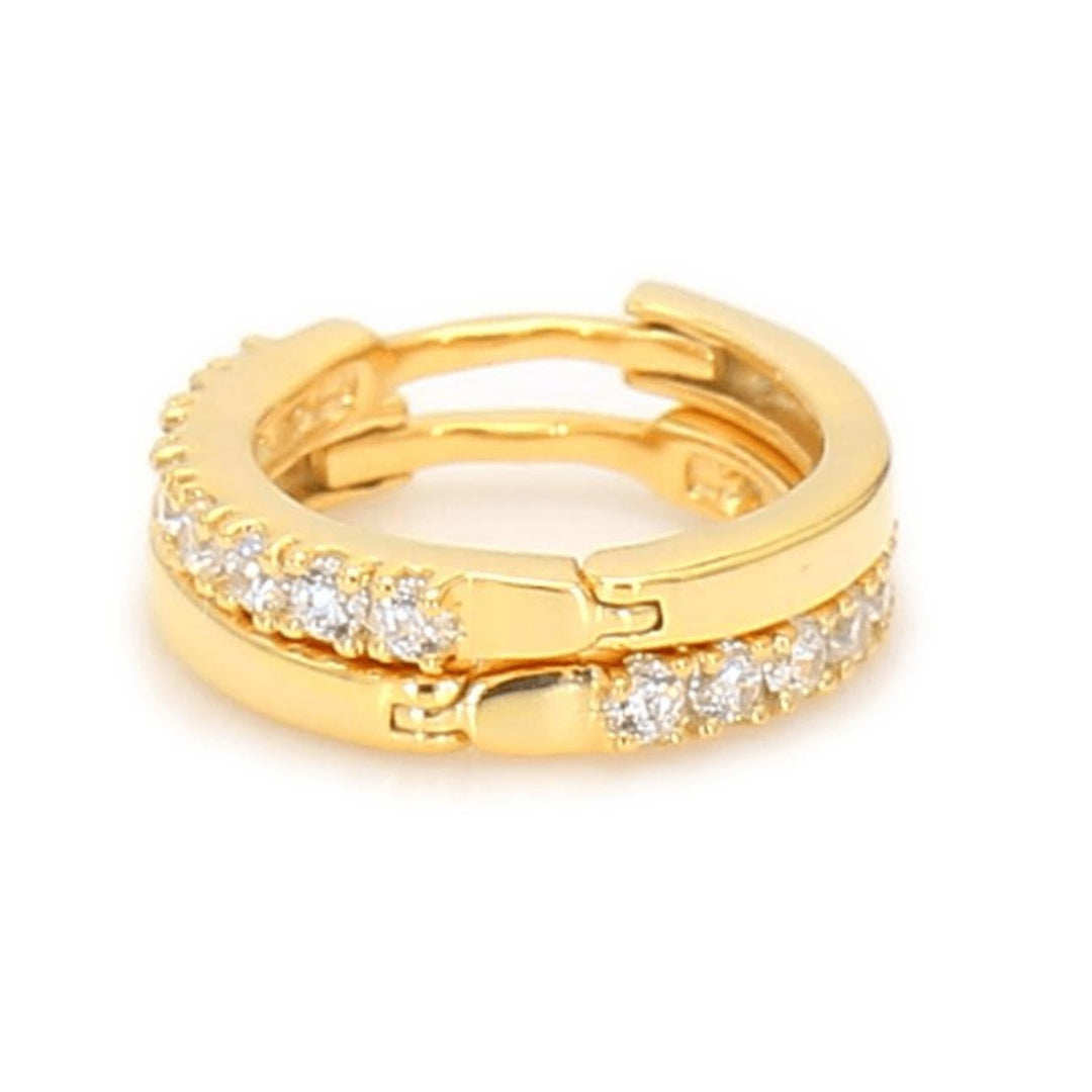 0.14ctw Lab-Grown Diamond Huggie Hoop Earrings in 14kt Yellow Gold
