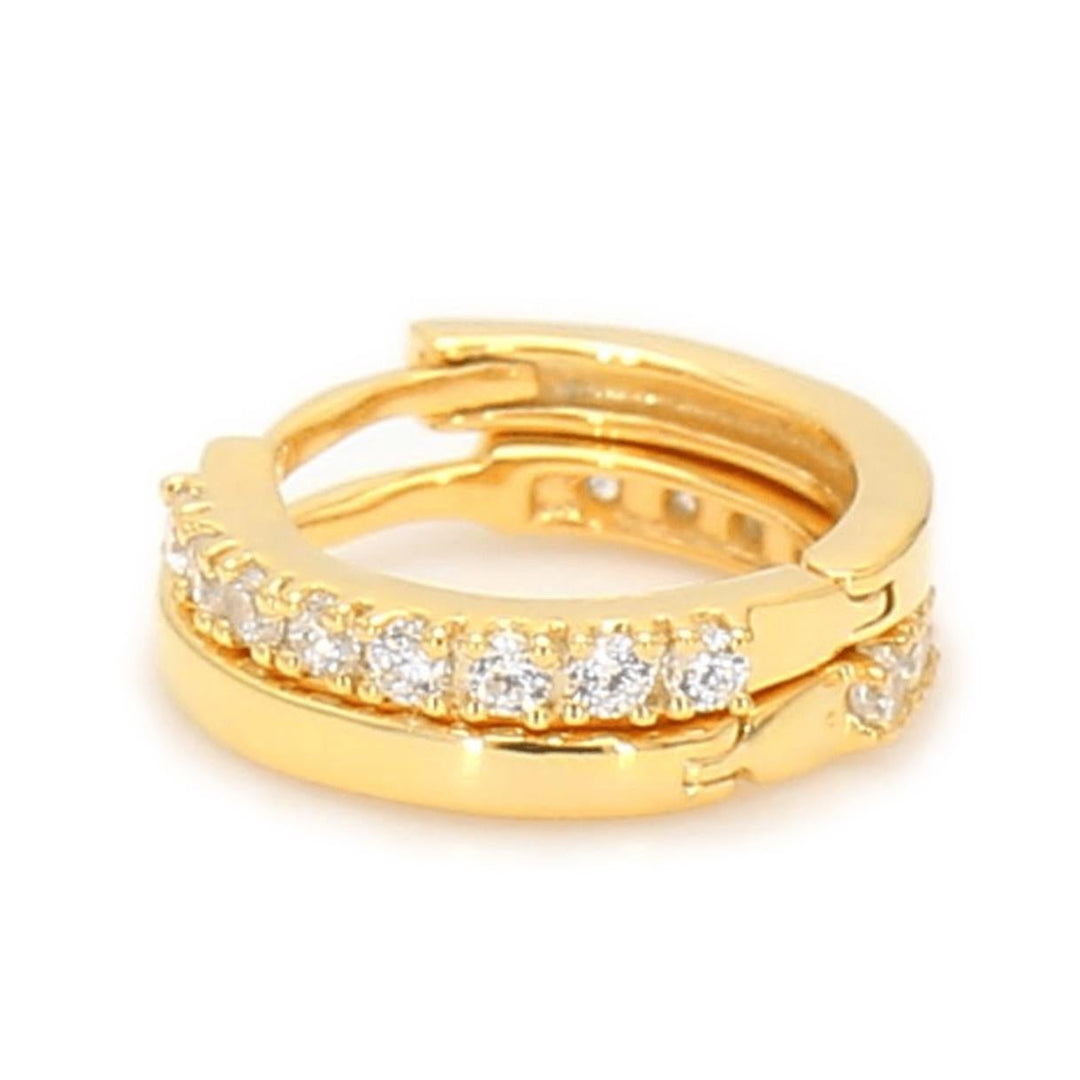 0.14ctw Lab-Grown Diamond Huggie Hoop Earrings in 14kt Yellow Gold