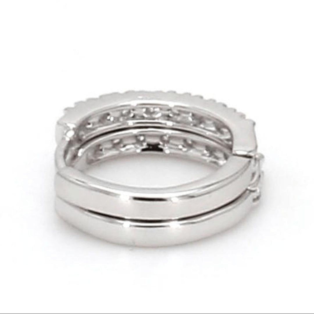 0.14ctw Lab-Grown Diamond Huggie Hoop Earrings in 14kt White Gold