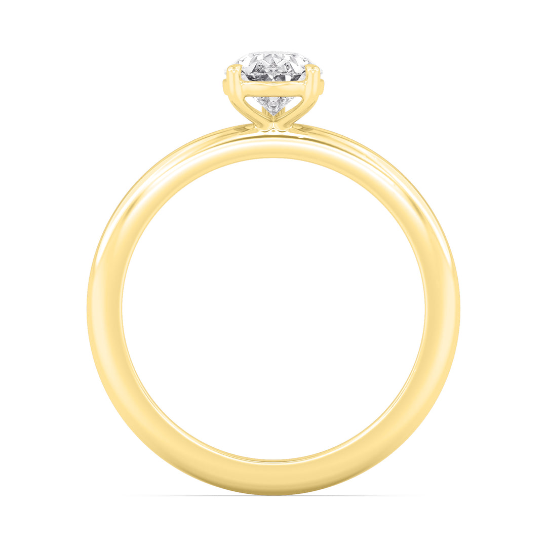 IGI Graded 2.02ct Pear Cut Lab-Grown Diamond Solitaire Engagement Ring in 14k Yellow Gold