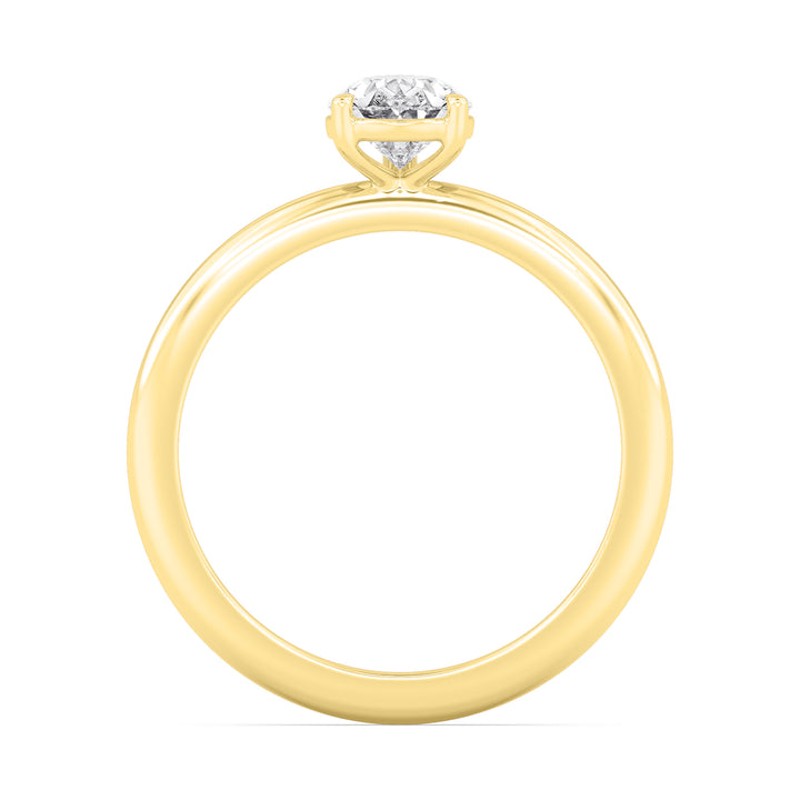 IGI Graded 2.02ct Pear Cut Lab-Grown Diamond Solitaire Engagement Ring in 14k Yellow Gold