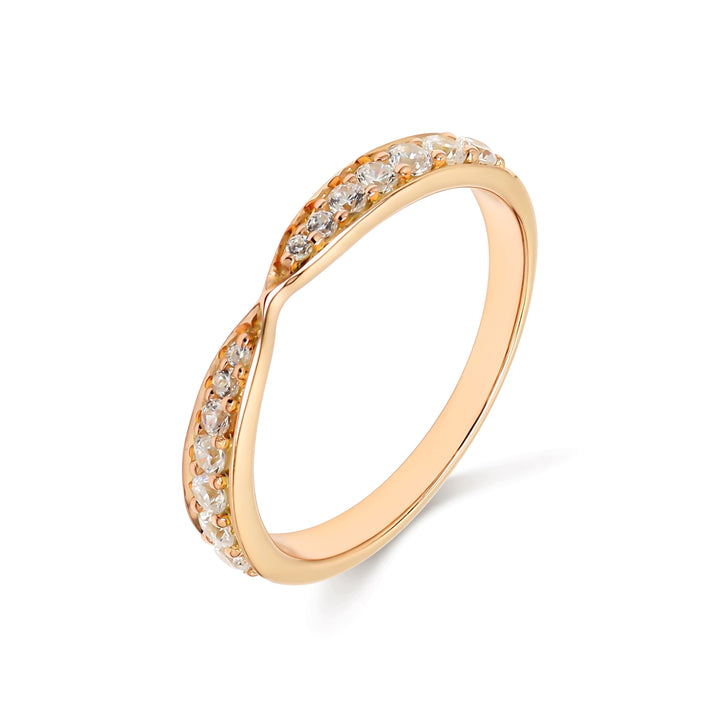 0.35ctw Round Brilliant Lab-Grown Diamond Tapered Band in 14k Gold