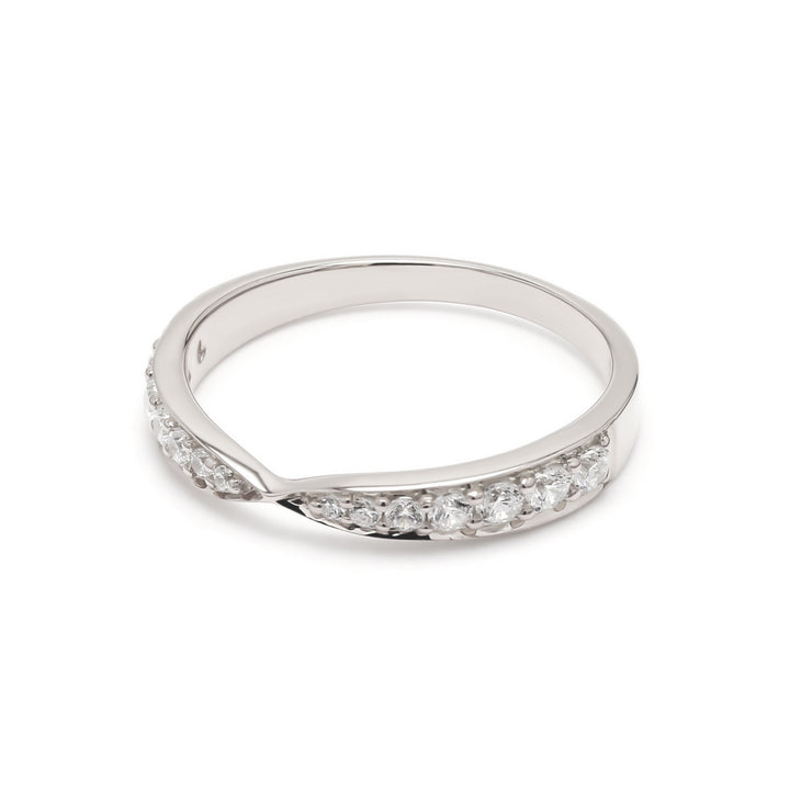 0.35ctw Round Brilliant Lab-Grown Diamond Tapered Band in 14k Gold