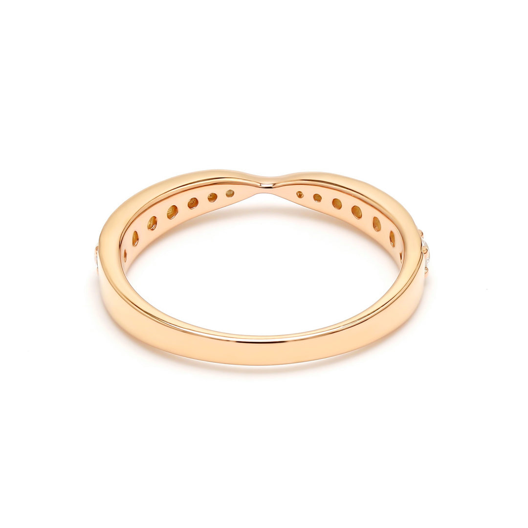 0.35ctw Round Brilliant Lab-Grown Diamond Tapered Band in 14k Gold