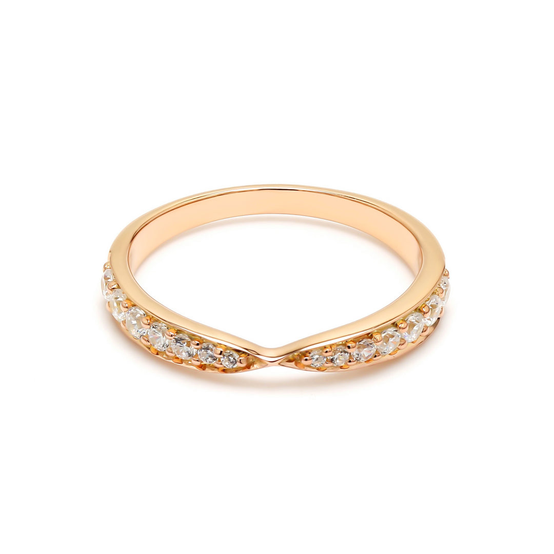 0.35ctw Round Brilliant Lab-Grown Diamond Tapered Band in 14k Gold