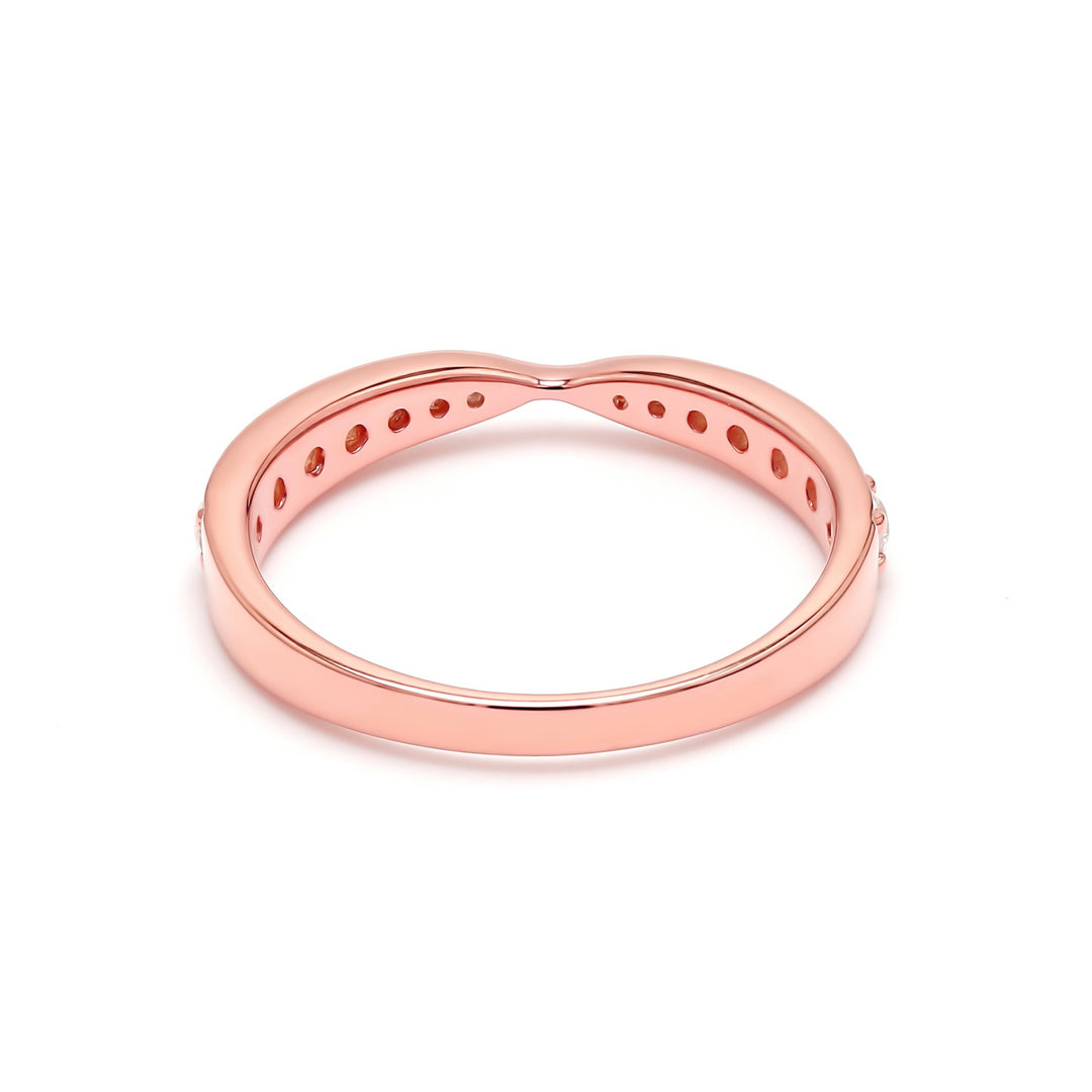 0.35ctw Round Brilliant Lab-Grown Diamond Tapered Band in 14k Gold