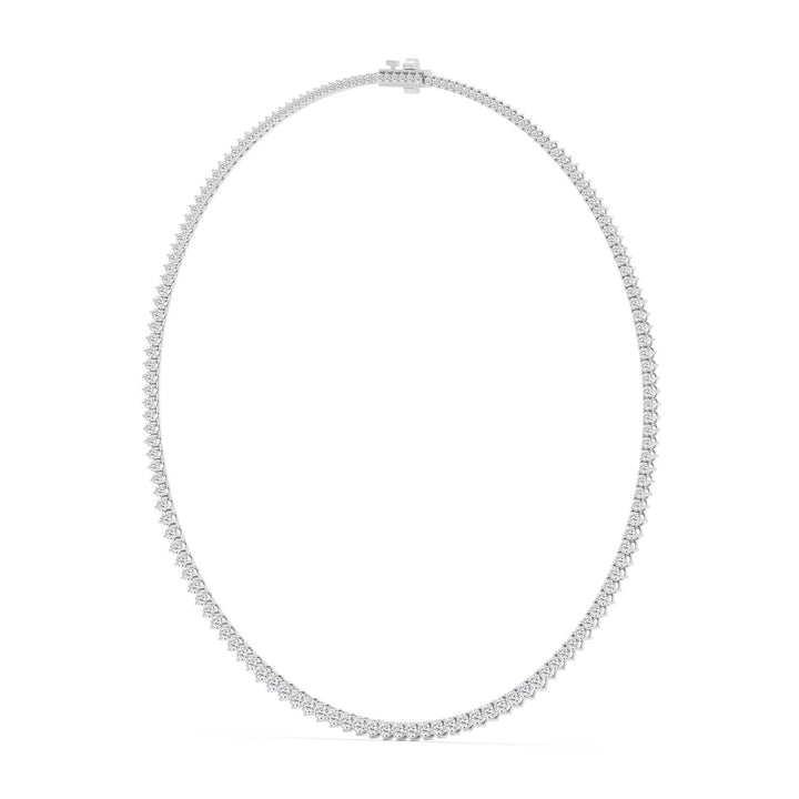 10.01ctw Round Brilliant Lab-Grown Diamond 18" Tennis Necklace in 14k White Gold