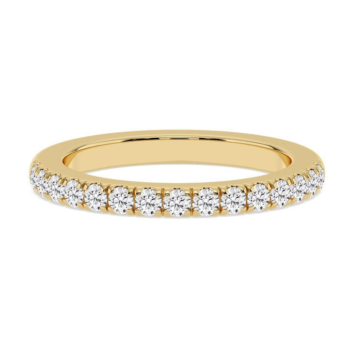 0.25ctw Round Brilliant Lab-Grown Diamond Stackable Wedding Band in 14k Yellow Gold