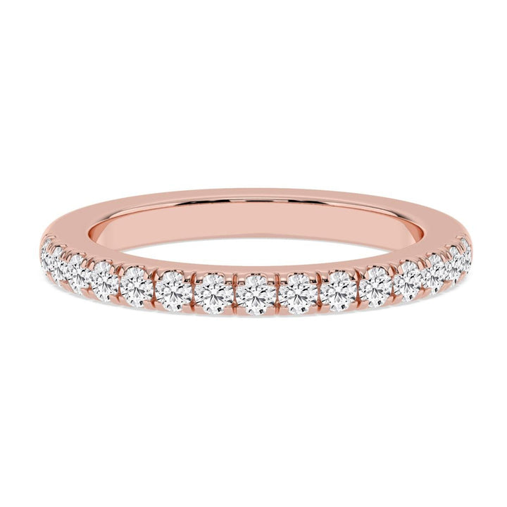 0.25ctw Round Brilliant Lab-Grown Diamond Stackable Wedding Band in 14k Rose Gold