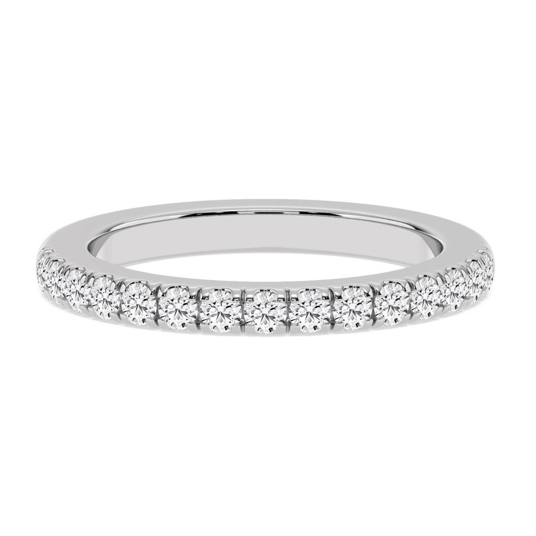 0.25ctw Round Brilliant Lab-Grown Diamond Stackable Wedding Band in 14k White Gold