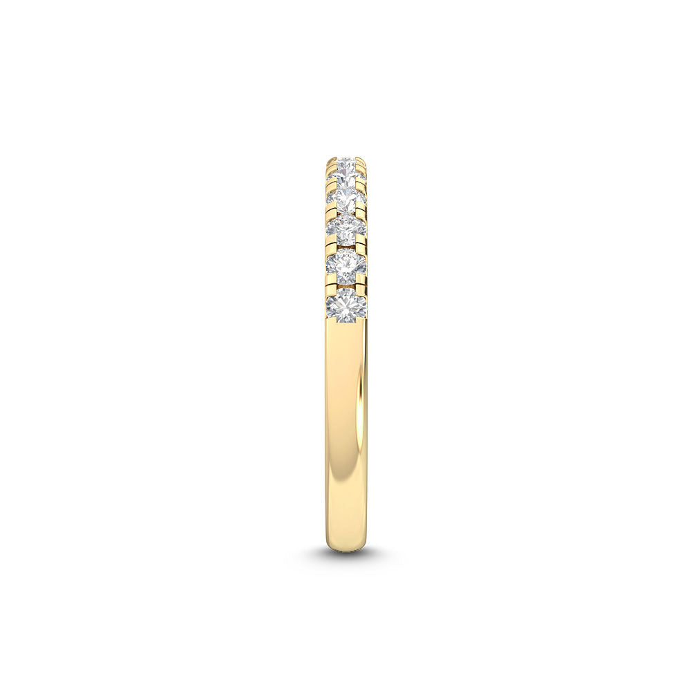 0.63ctw Round Brilliant Lab-Grown Diamond Wedding Band or Stackable Ring in 14k Yellow Gold