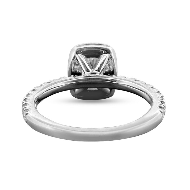 Radiant Cut Diamond Halo Engagement Ring