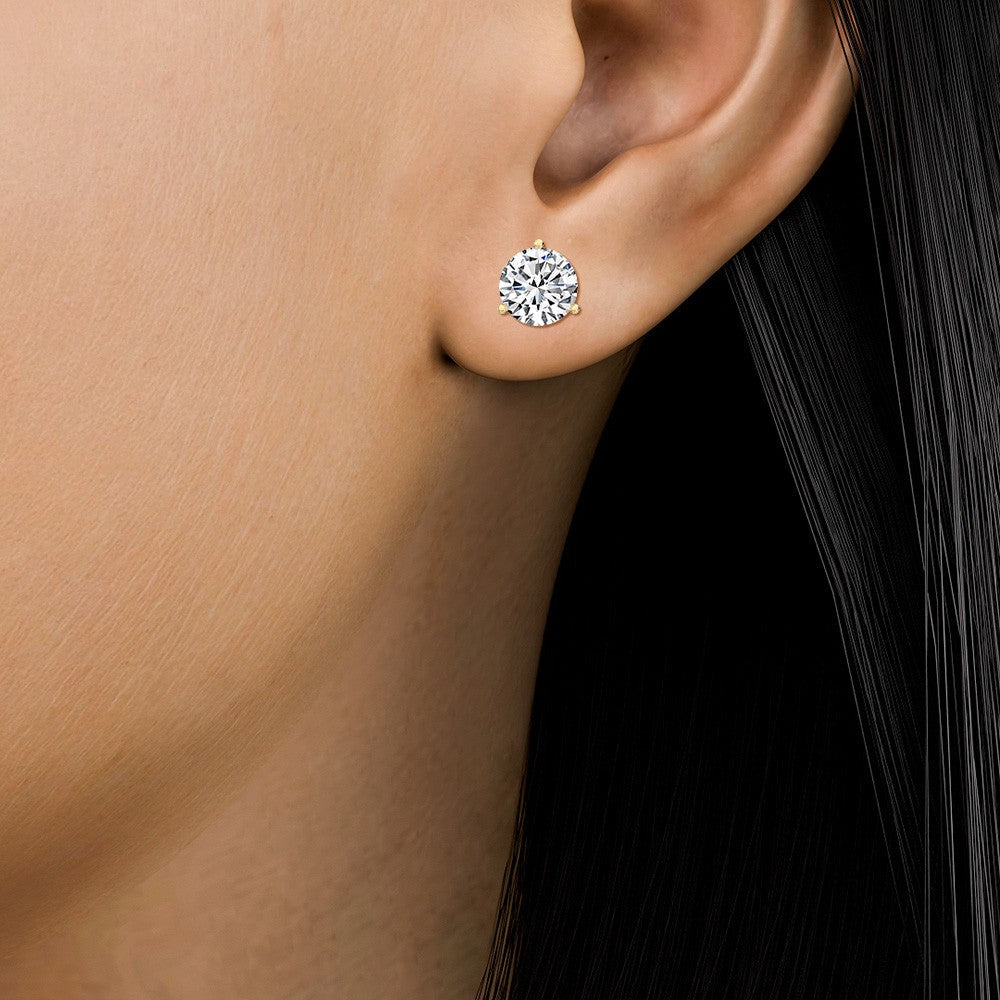 CYBER MONDAY! Limited Offer - Round Brilliant Lab-Grown Diamond Stud Earrings in 14 Karat Gold