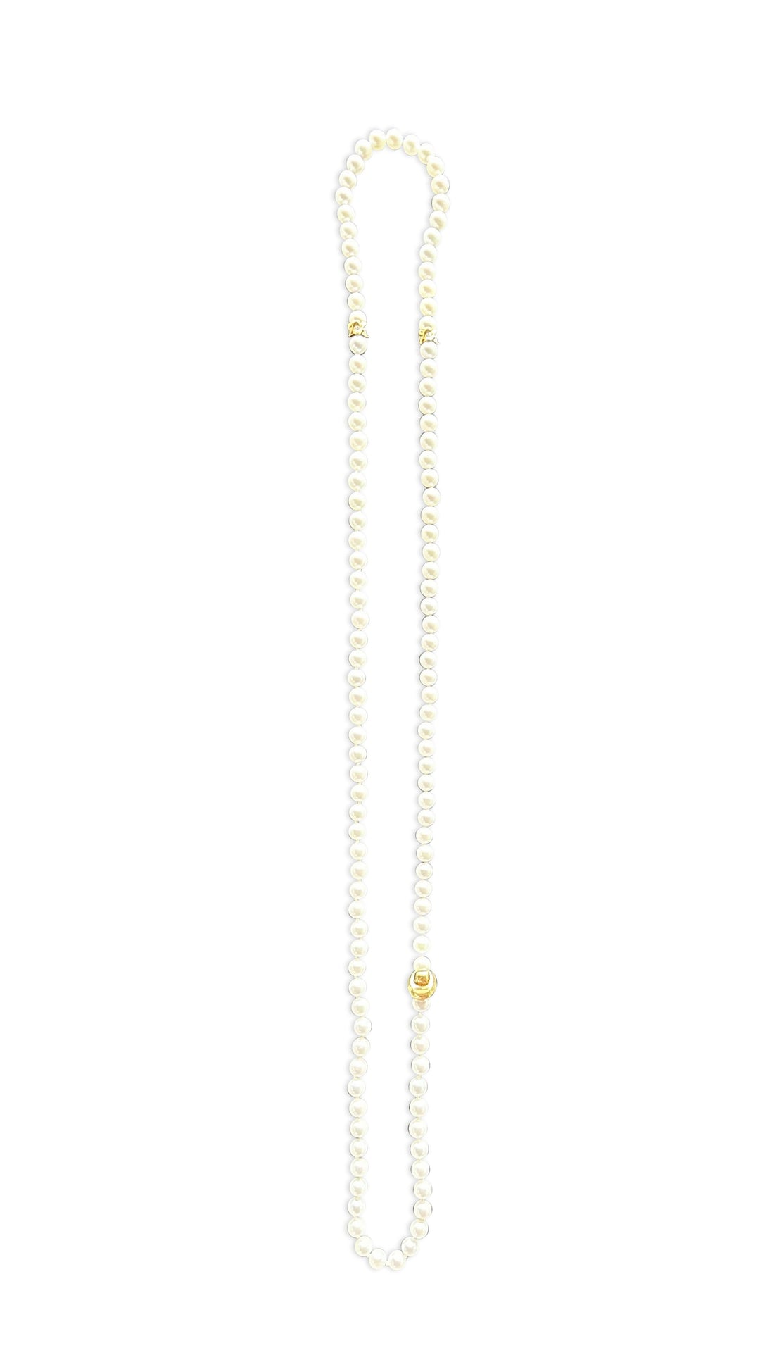 Cultured Pearl and Diamond Convertible Necklace & Bracelet Set in 18k Yellow Gold