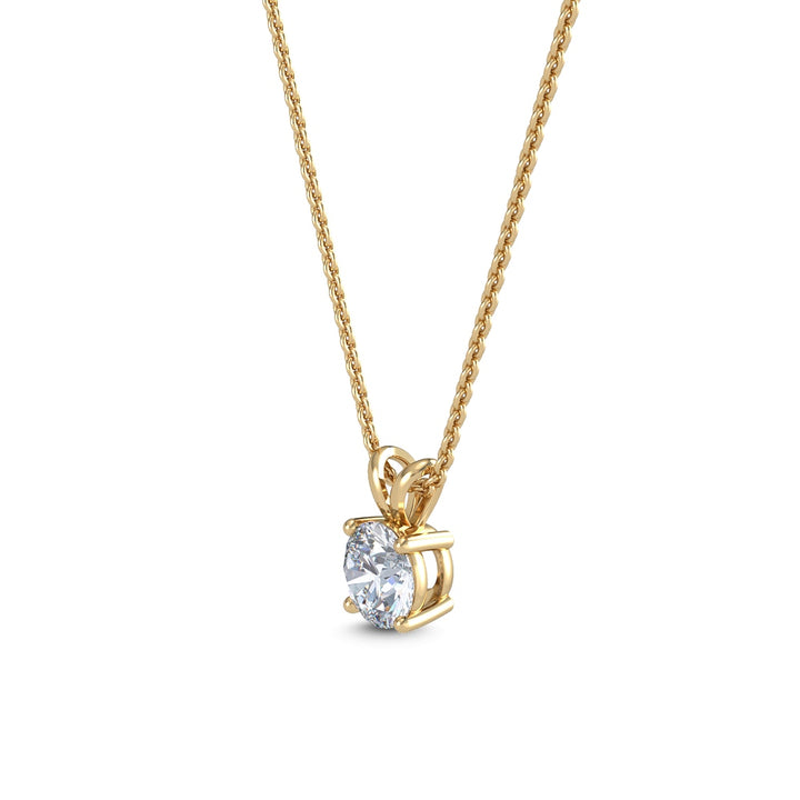 1.50ct Round Brilliant Lab-Grown Diamond Solitaire Pendant Necklace in 14k Yellow Gold