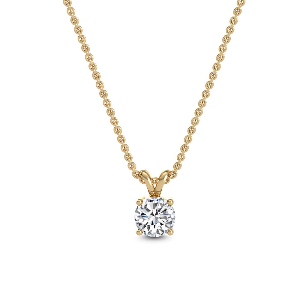 1.50ct Round Brilliant Lab-Grown Diamond Solitaire Pendant Necklace in 14k Yellow Gold