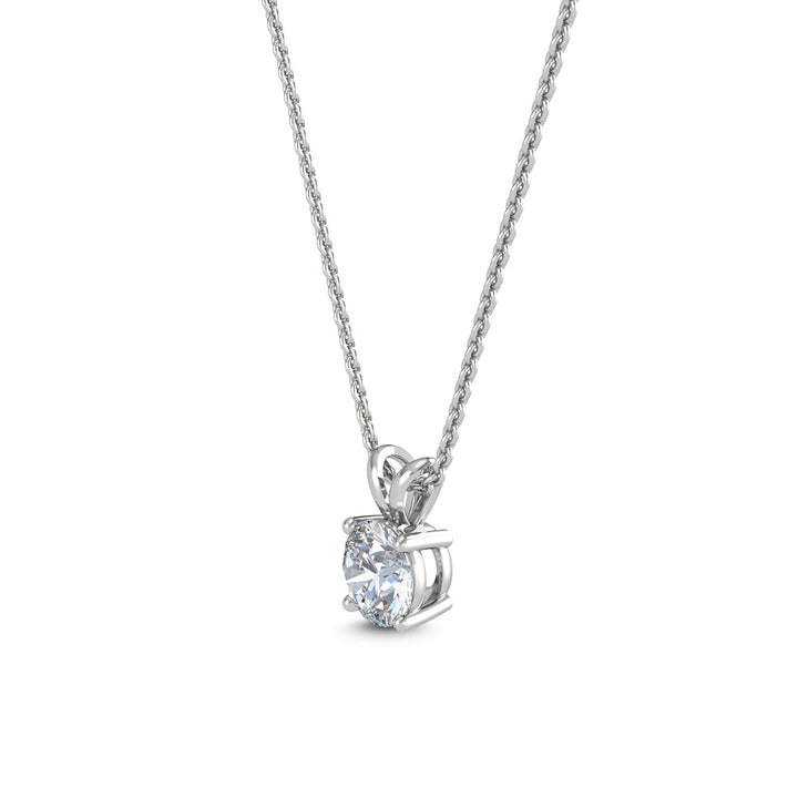 1.50ct Round Brilliant Lab-Grown Diamond Solitaire Pendant Necklace in 14k White Gold