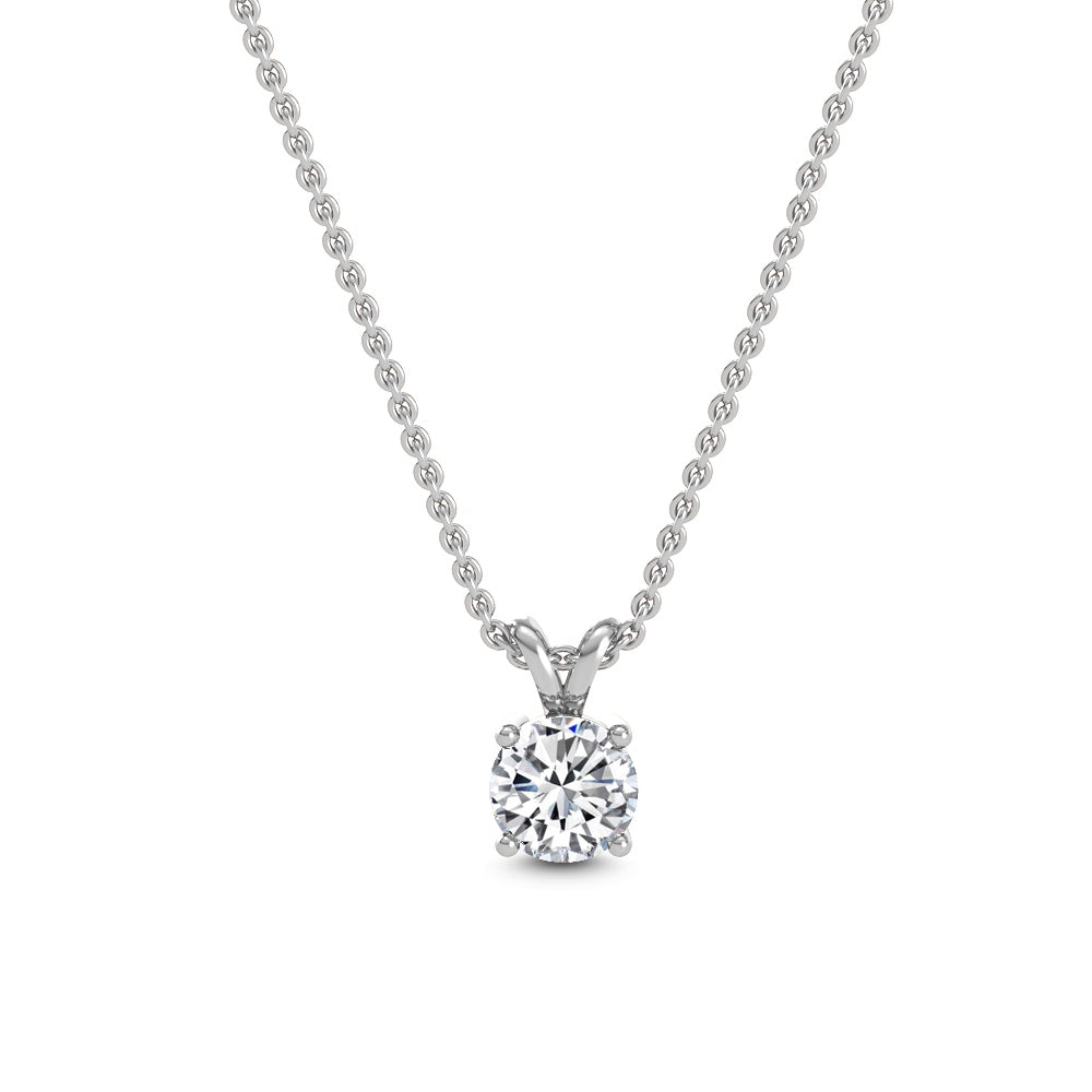 1.50ct Round Brilliant Lab-Grown Diamond Solitaire Pendant Necklace in 14k White Gold