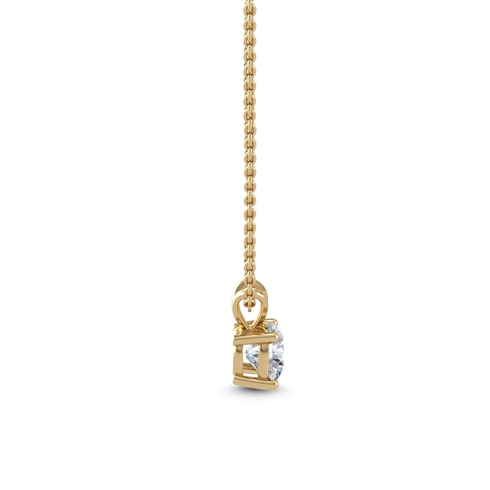 1.50ct Round Brilliant Lab-Grown Diamond Solitaire Pendant Necklace in 14k Yellow Gold