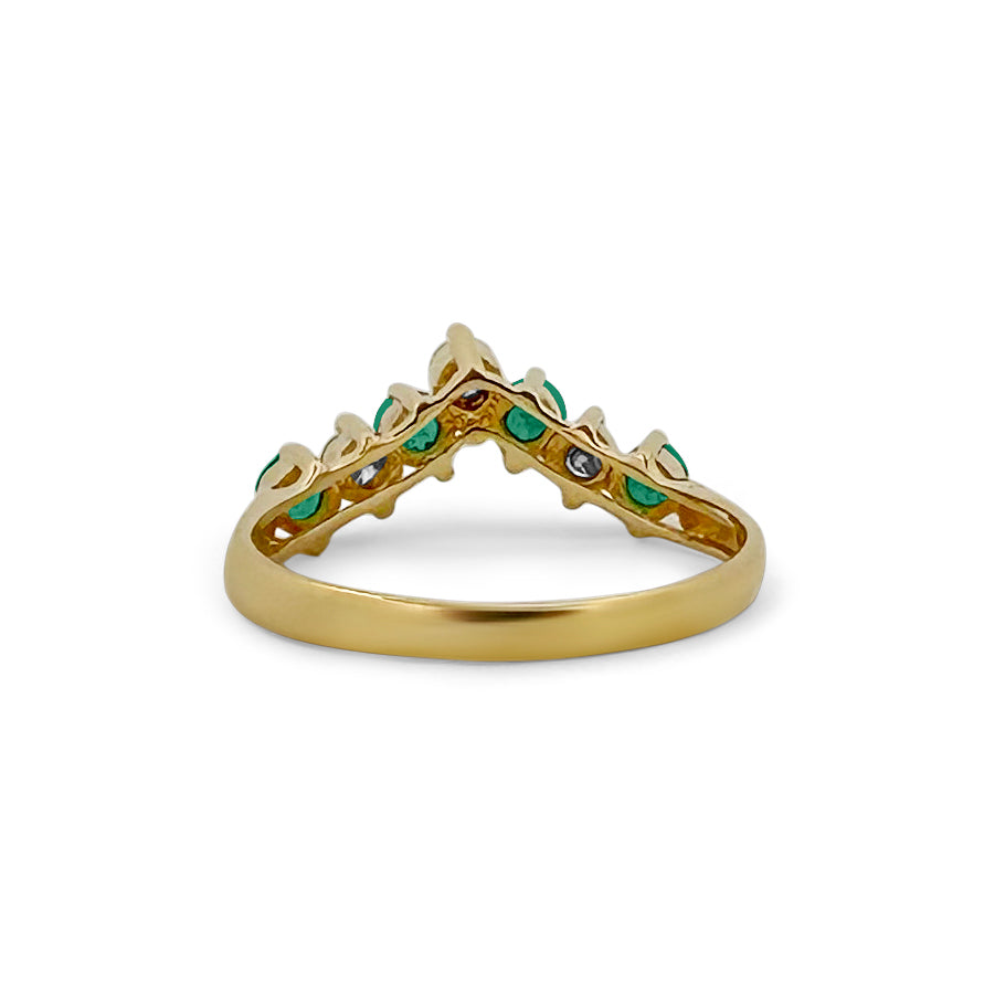 10k Yellow Gold Oval Emerald And Diamond Ring RM1037-05 | Karen's Jewelers  | Oak Ridge, TN