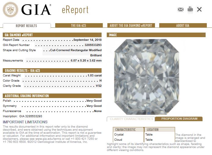 GIA Graded 1.03cts Radiant-Cut Natural Diamond Halo Engagement Ring in 14k White Gold