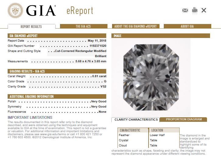 GIA Graded Radiant Cut With Baguette & Round Brilliant Natural Diamond Engagement Ring in 14k White Gold