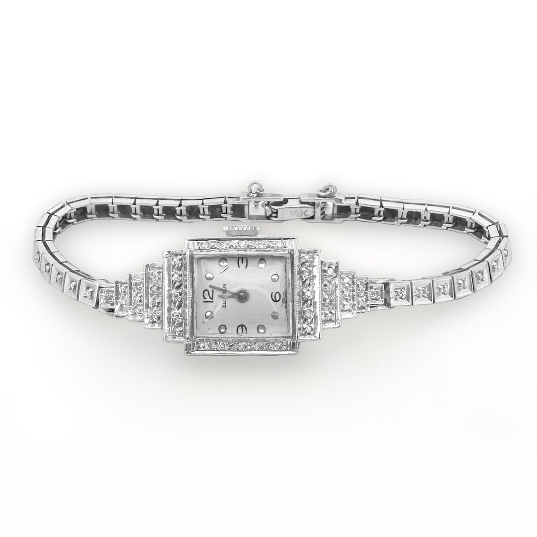 Vintage Blancpain Lady's Diamond Watch in 14k White Gold