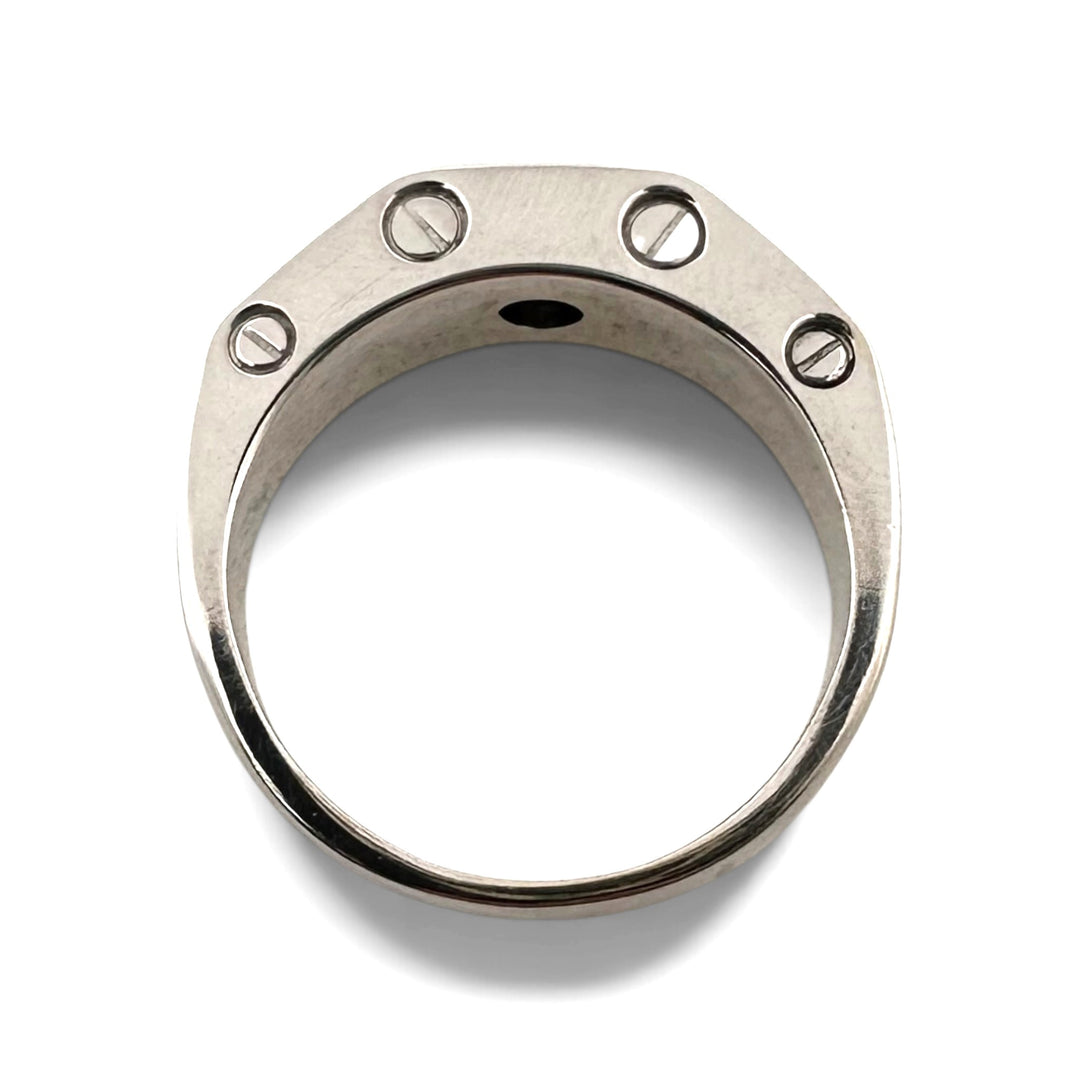 0.15ctw Round Brilliant Natural Diamond Gent's 3-Stone Band in 14k White Gold
