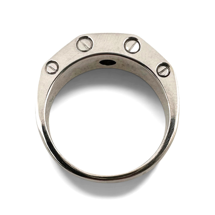 0.15ctw Round Brilliant Natural Diamond Gent's 3-Stone Band in 14k White Gold