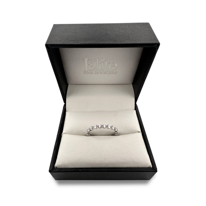 1.30ctw Single Shared Prong Diamond Eternity Band in 14 Karat White Gold