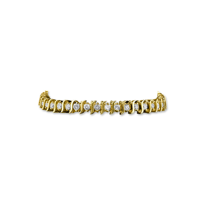 3.60ctw Round Brilliant Diamond Tennis Bracelet in 14k Yellow Gold