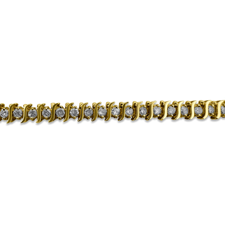 3.60ctw Round Brilliant Diamond Tennis Bracelet in 14k Yellow Gold