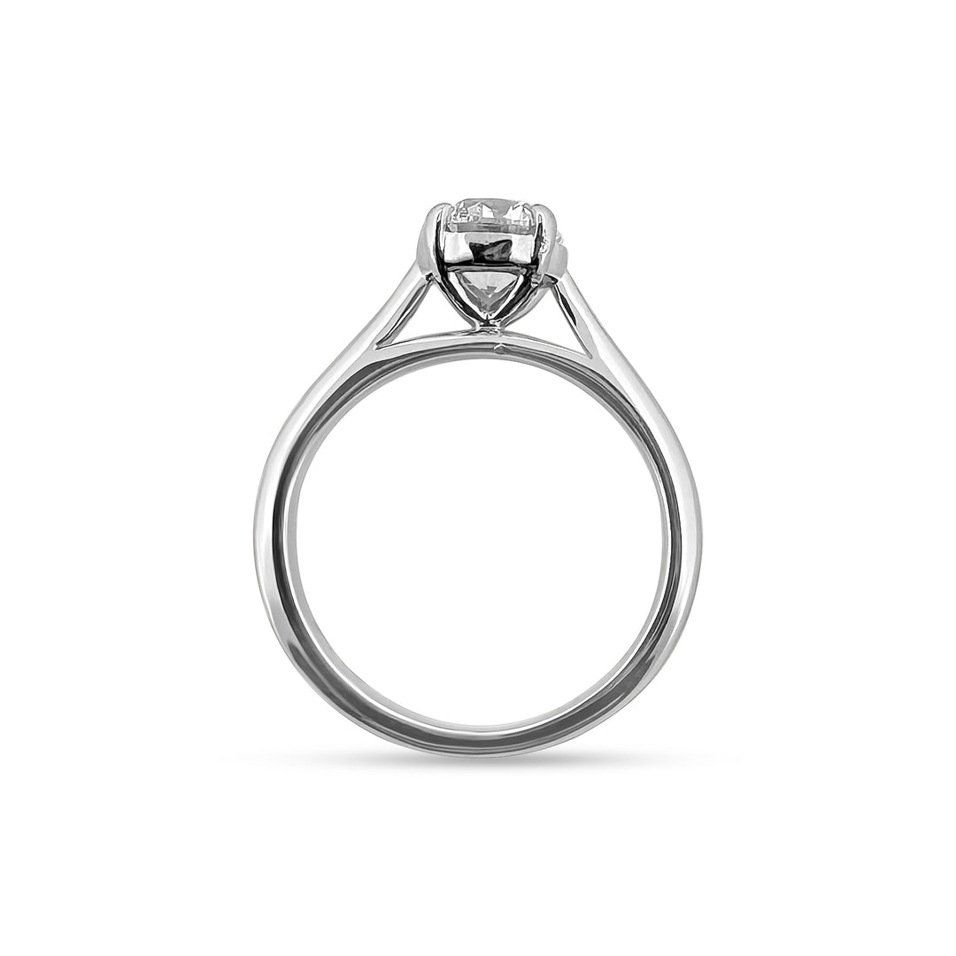 GIA Graded 0.92ct Round Brilliant Diamond Solitaire Engagement Ring