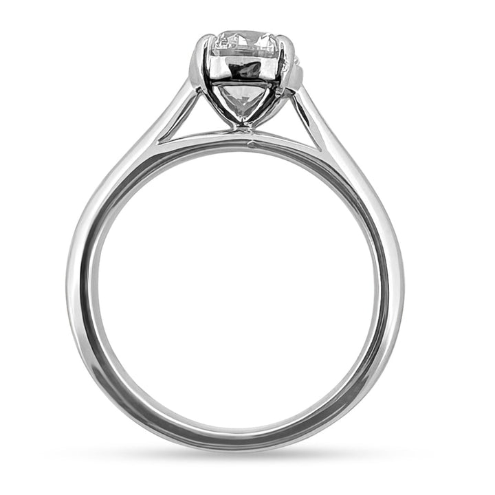 GIA Graded 0.92ct Round Brilliant Diamond Solitaire Engagement Ring