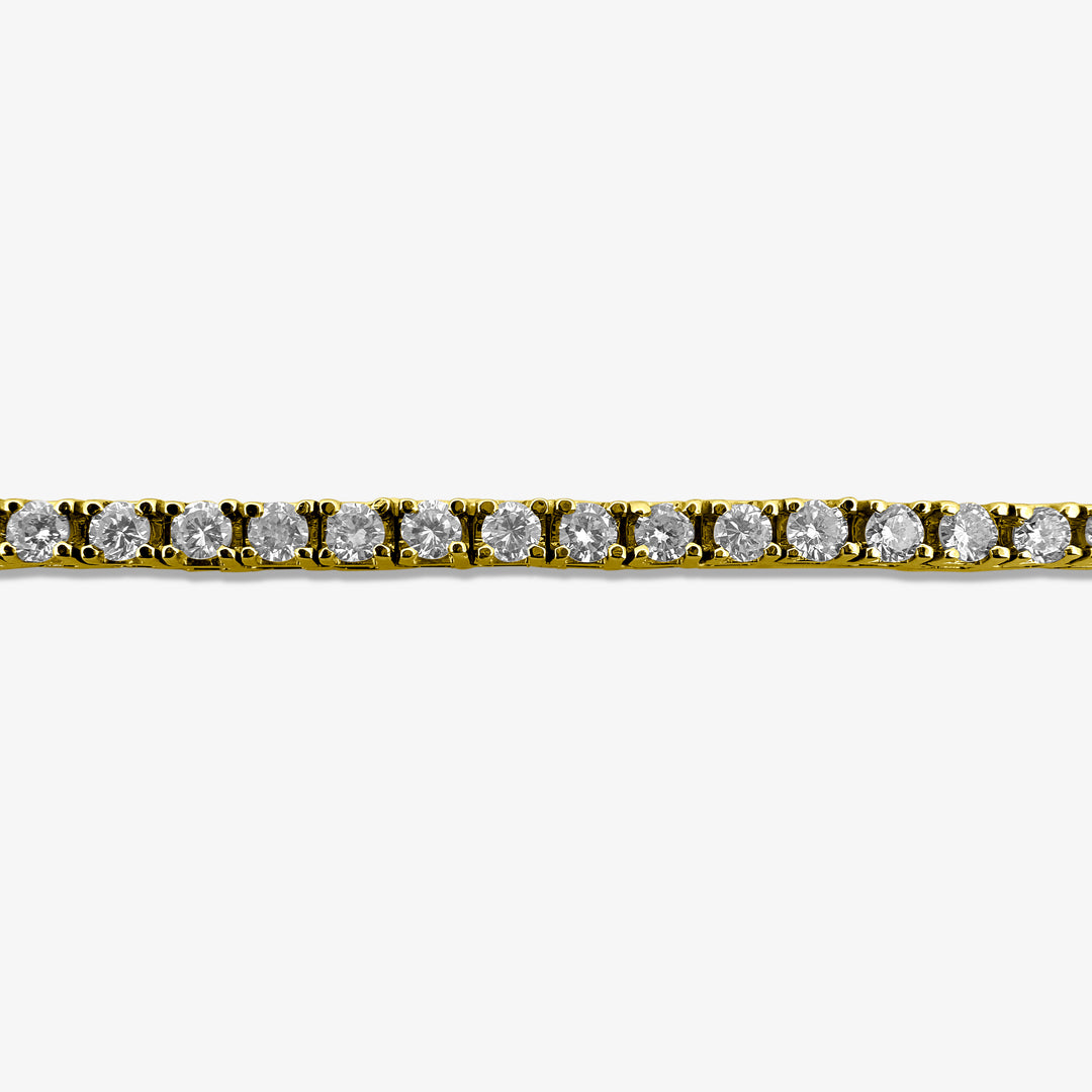 3.75ctw Round Brilliant Diamond Tennis Bracelet in 14k Yellow Gold