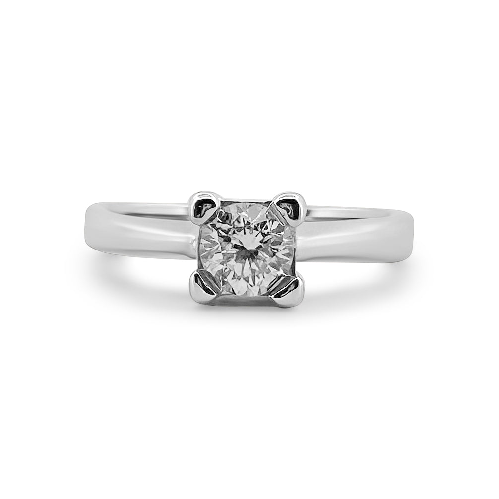 0.50ct Round Brilliant Solitaire Engagement Ring in 14k White Gold