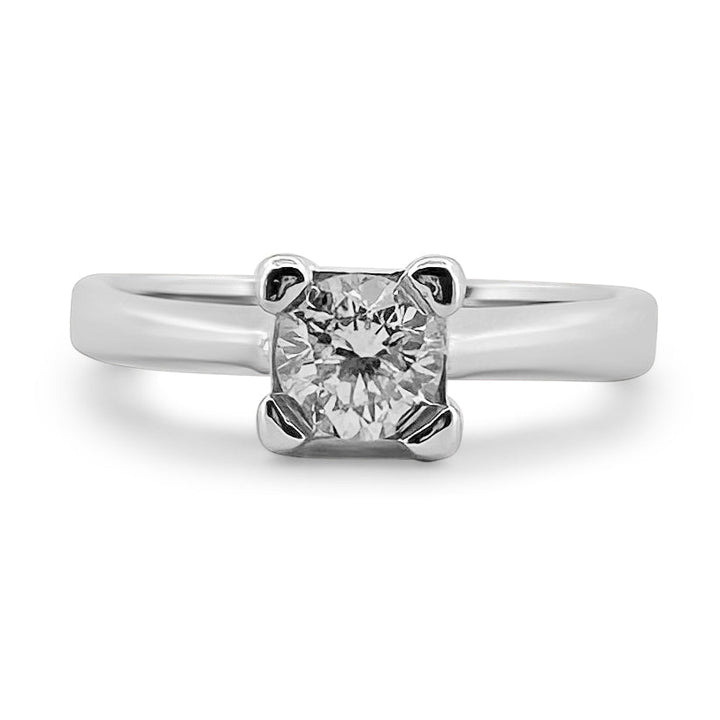 0.50ct Round Brilliant Solitaire Engagement Ring in 14k White Gold