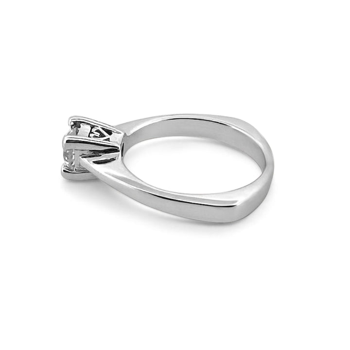 0.50ct Round Brilliant Solitaire Engagement Ring in 14k White Gold- side