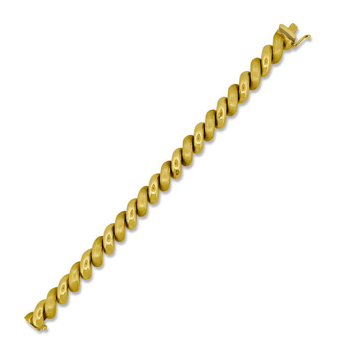 14k Yellow Gold Vintage Macaroni Bracelet