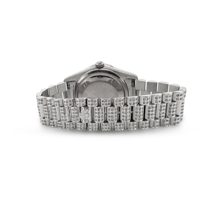 Rolex 36mm Day-Date "President" in 18k White Gold with Diamonds