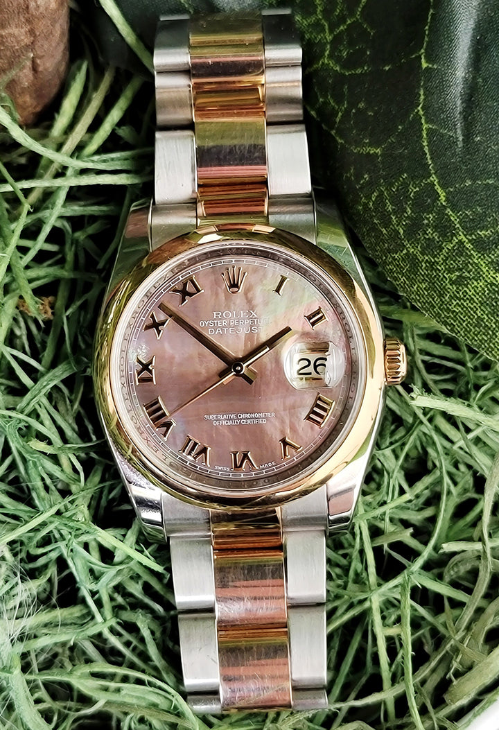 Rolex Datejust 36mm Tahitian MOP Dial in Two-tone Everose & Stainless Steel Watch