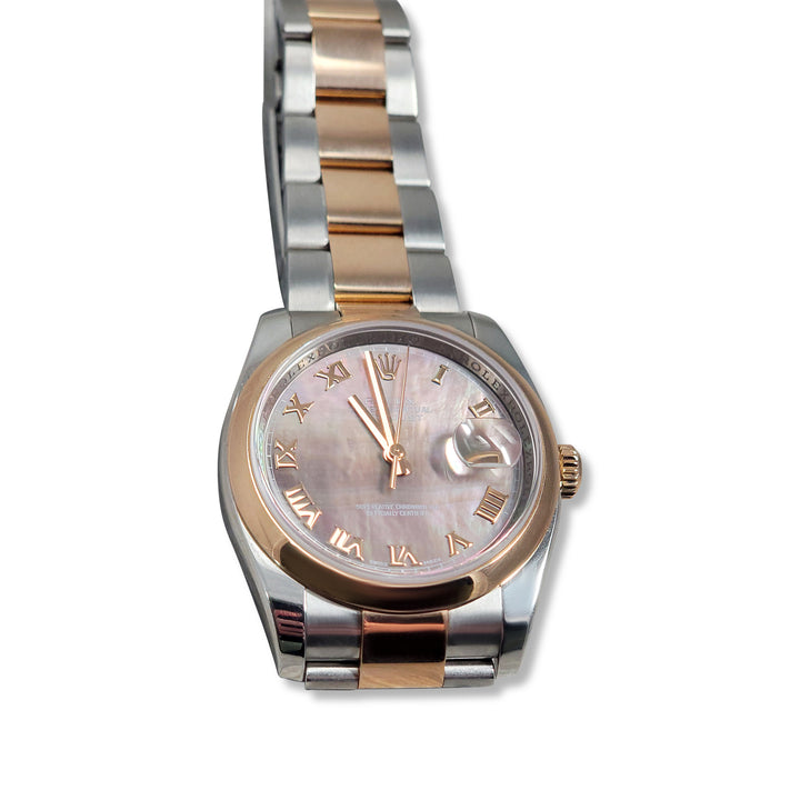 Rolex Datejust 36mm Tahitian MOP Dial in Two-tone Everose & Stainless Steel 