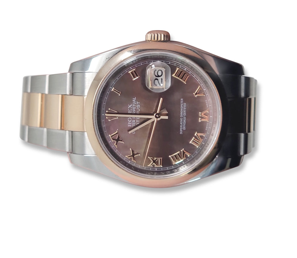 Rolex Datejust 36mm Tahitian MOP Dial in Two-tone Everose & Stainless Steel Watch