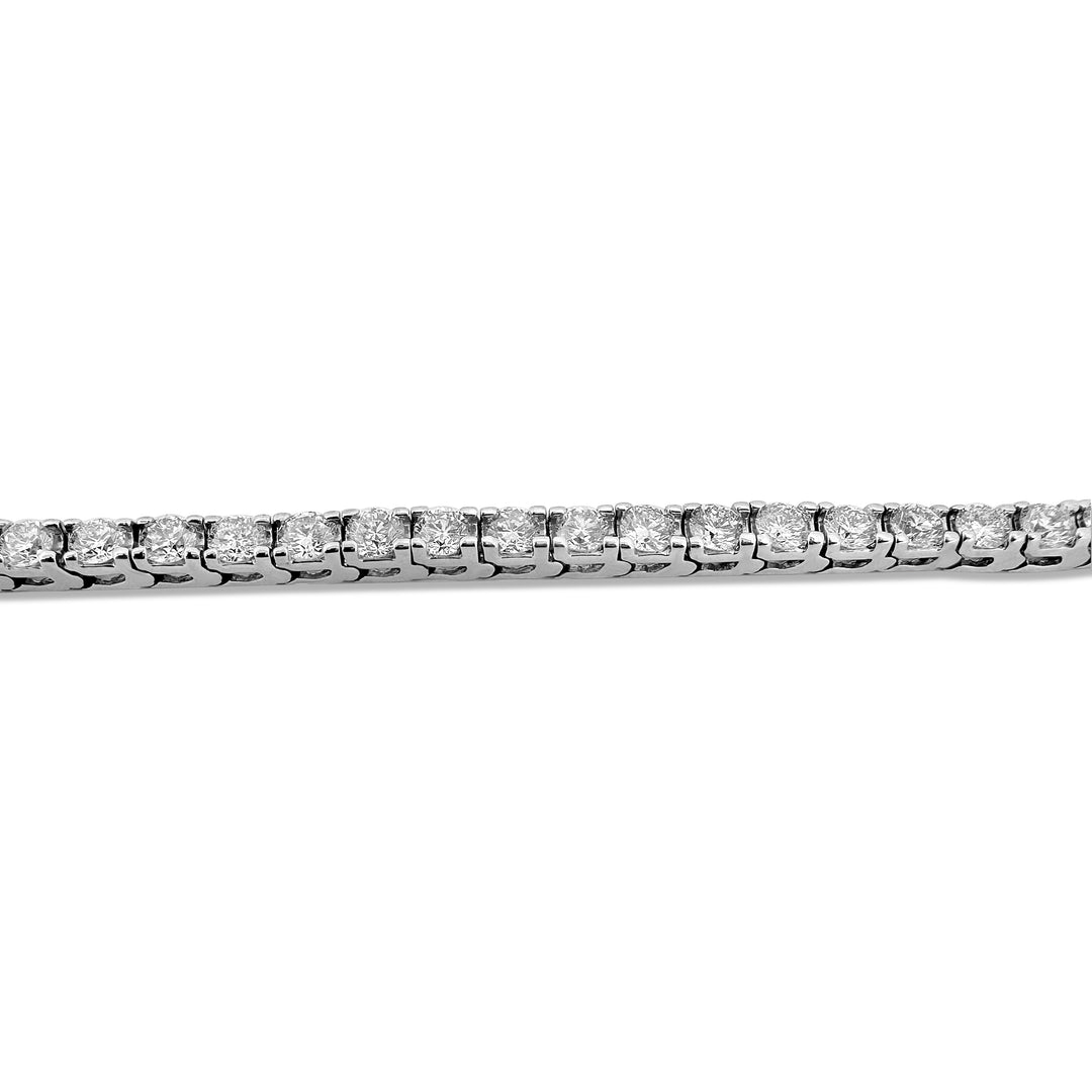 5ctw Round Brilliant Diamond Tennis Bracelet in 14k White Gold - detail